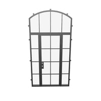 Air 5 with Side Windows and Arch Top Window - Single Flat | Standard Sizes by Pinky’s Iron Doors — home doors, view 7