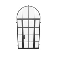 Air 5 with Side Windows and Full Arch Top Window - Single Flat | Standard Sizes by Pinky’s Iron Doors — home doors, view 7
