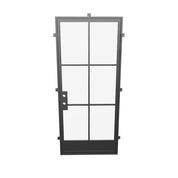 Air 7 thermal break single flat steel front door, insulated modern steel entry system