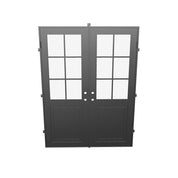 Air Getty double flat steel front doors, elegant steel front entry system