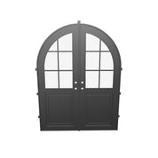 Air Getty double full arch thermal break steel double entry doors with insulated steel frames