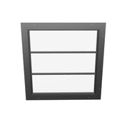 compact square steel window with 0V 2H grid and clean lines