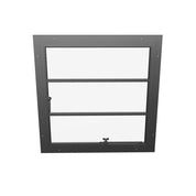 Single casement square steel window, hot-rolled Ottostumm solid steel, dual pane Low-E glass