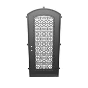 DNA’ Door black finished curved top single exterior door for cold climates.