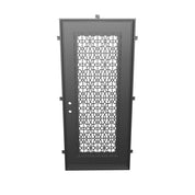 DNA’ Door thermally broken single flat metal entry door in black color.
