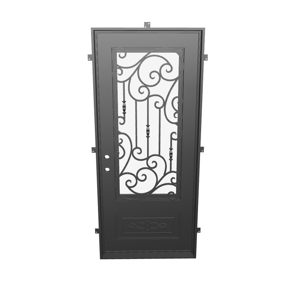 Golden Gate metal framed door with thermal barrier in matte black.