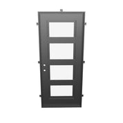 Knox swinging door with thermal barrier in matte black.