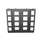 Knox custom steel entry doors with side windows and flat top design