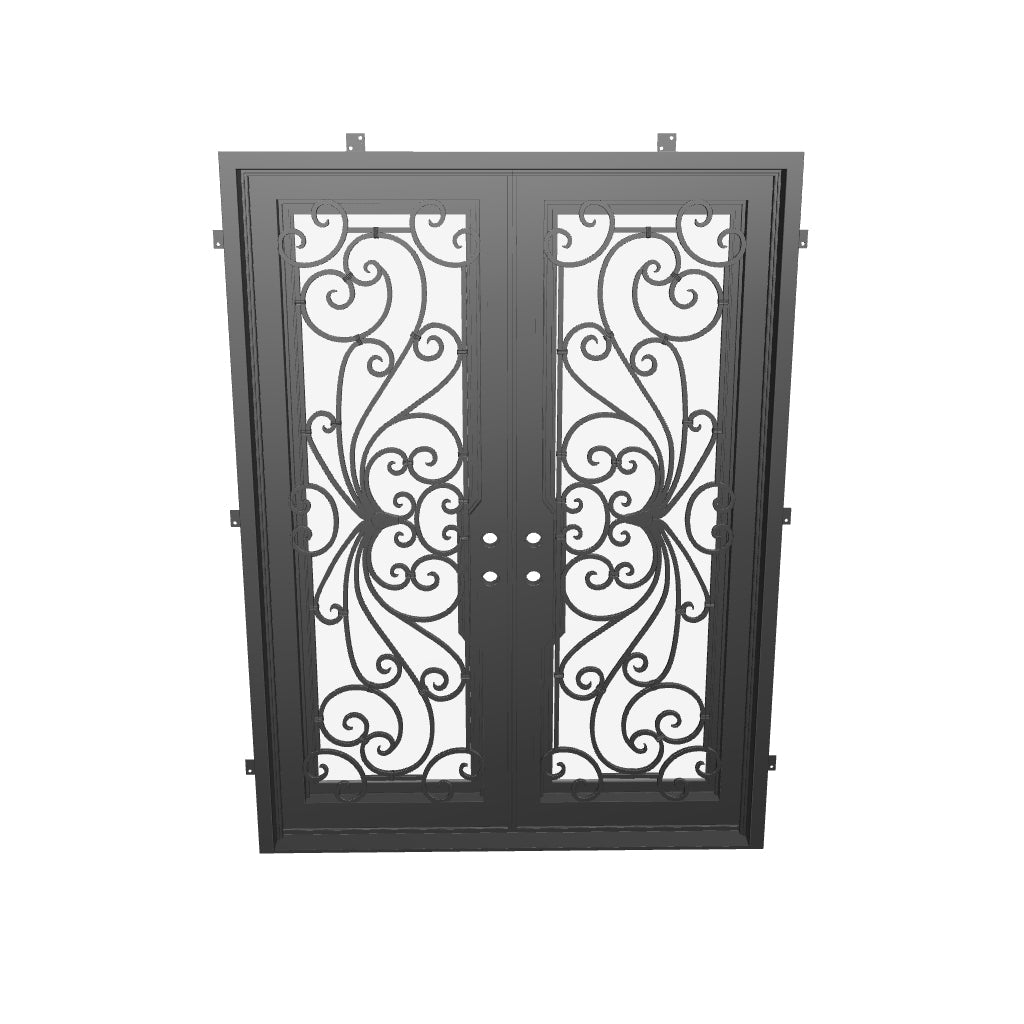 Miracle square top french entry door with thermal break.