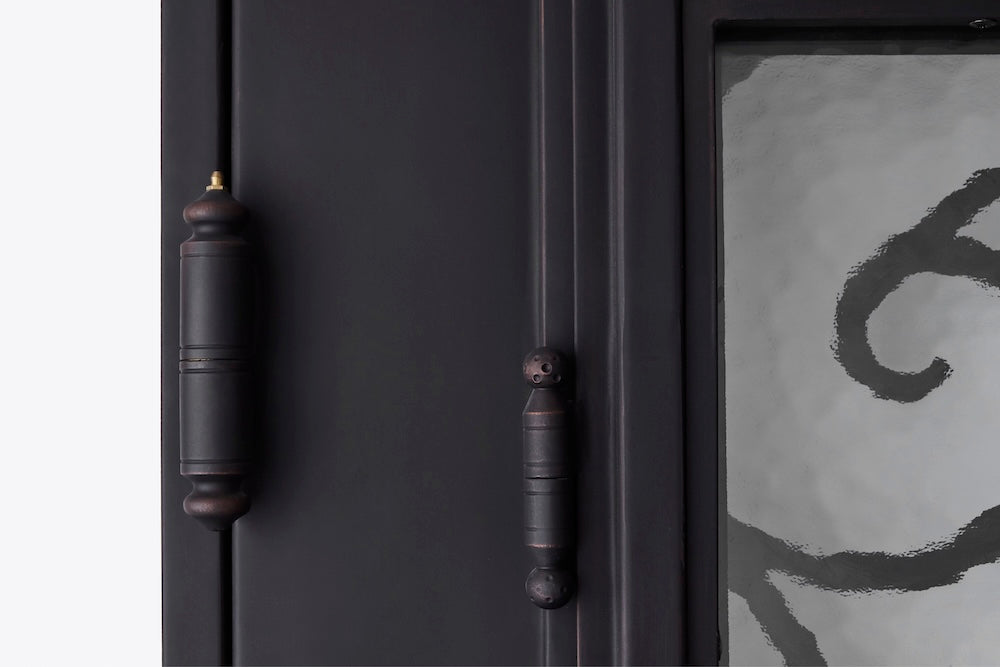 steel swing door bullet hinges in black