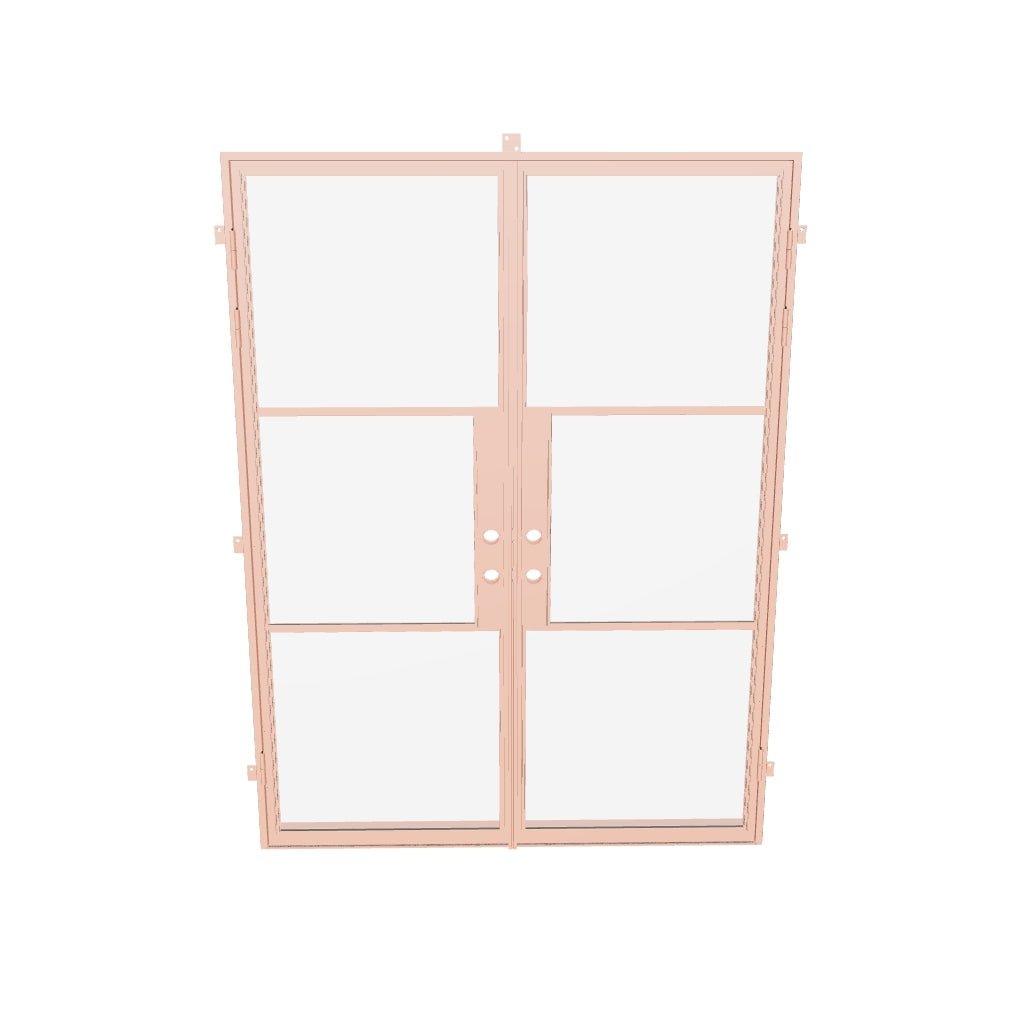 luxury steel double door Sunset Pink