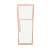 modern pink steel entry door