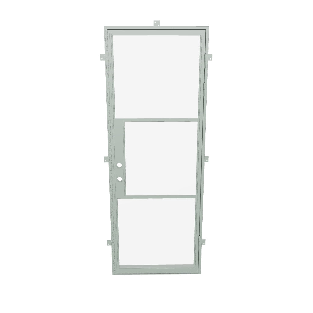 modern steel door in Montecito Mint