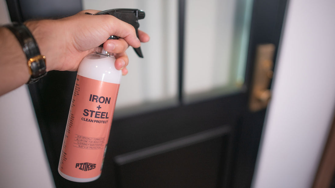 clean steel french door with iron door cleaner