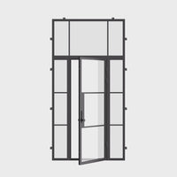 Air 4 with Side Windows and Flat Top Window - Single Flat by Pinky’s Iron Doors — home doors, view 6