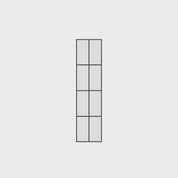 Interior modular steel side window panel, black finish