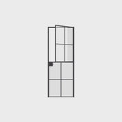 Interior Dutch single flat hot-rolled steel door, black finish