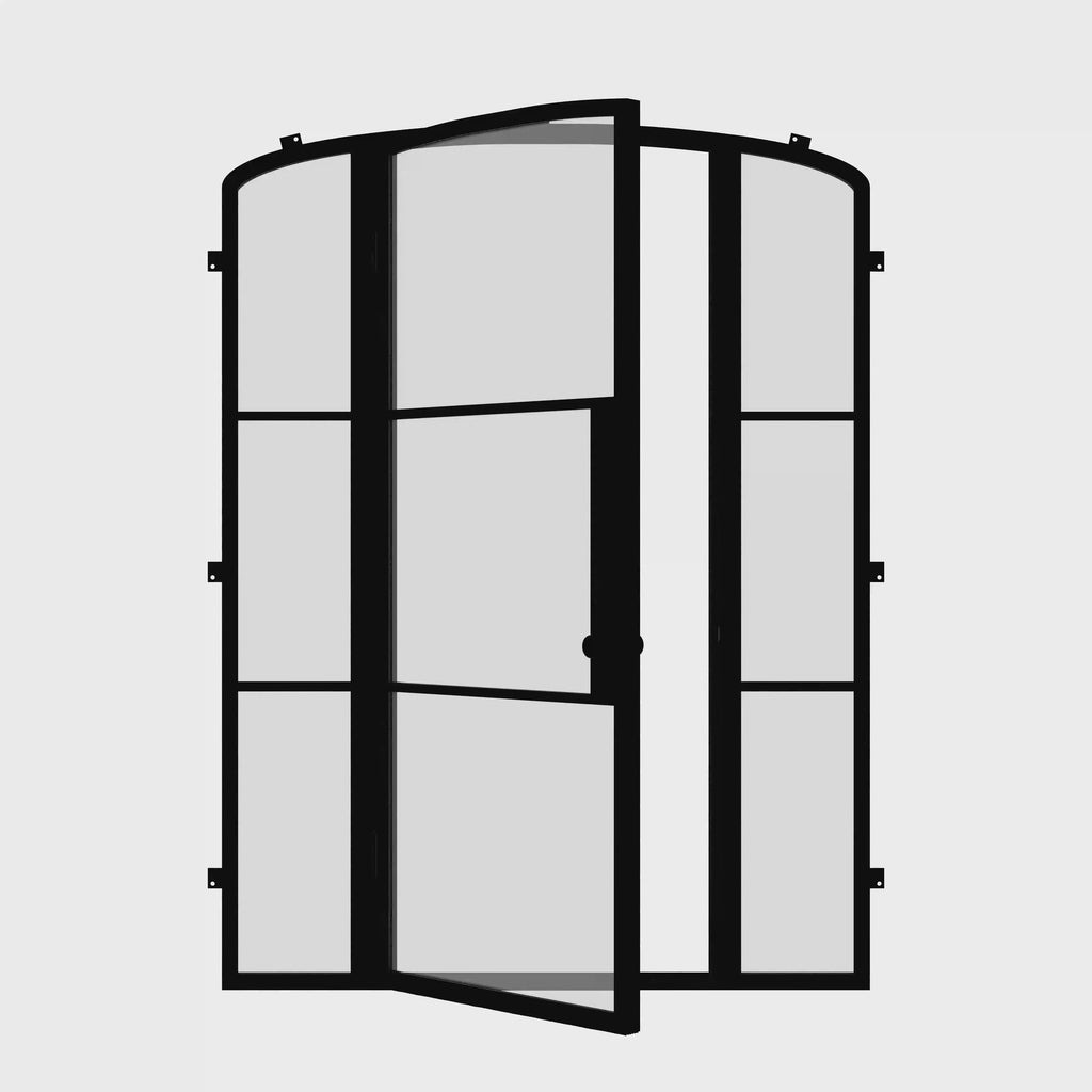 Air 4 mini arch single steel door with side glass and strong frame