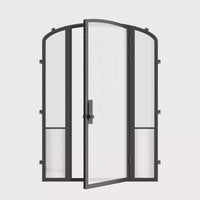 Air Grand with Side Windows - Single Mini Arch | Standard Sizes by Pinky’s Iron Doors — home doors, view 6