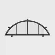 Cold-rolled steel full arch top window with dual-pane tempered glass, NFRC rated