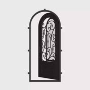 Golden Gate full arch top door thermally broken in matte black.