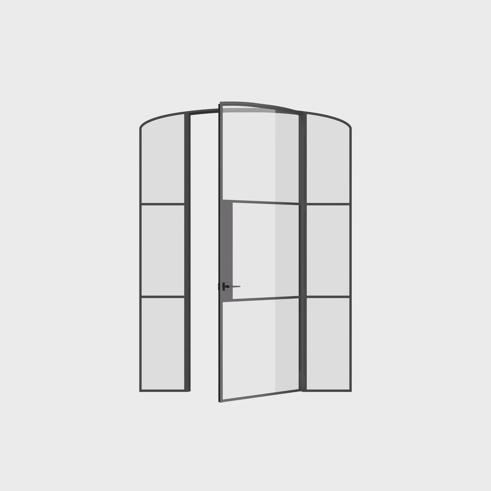Air 4 mini arch door system with side windows and sleek black finish