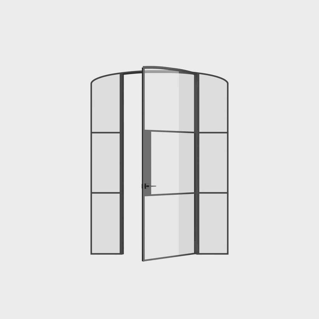 Air 4 mini arch door system with side windows and sleek black finish