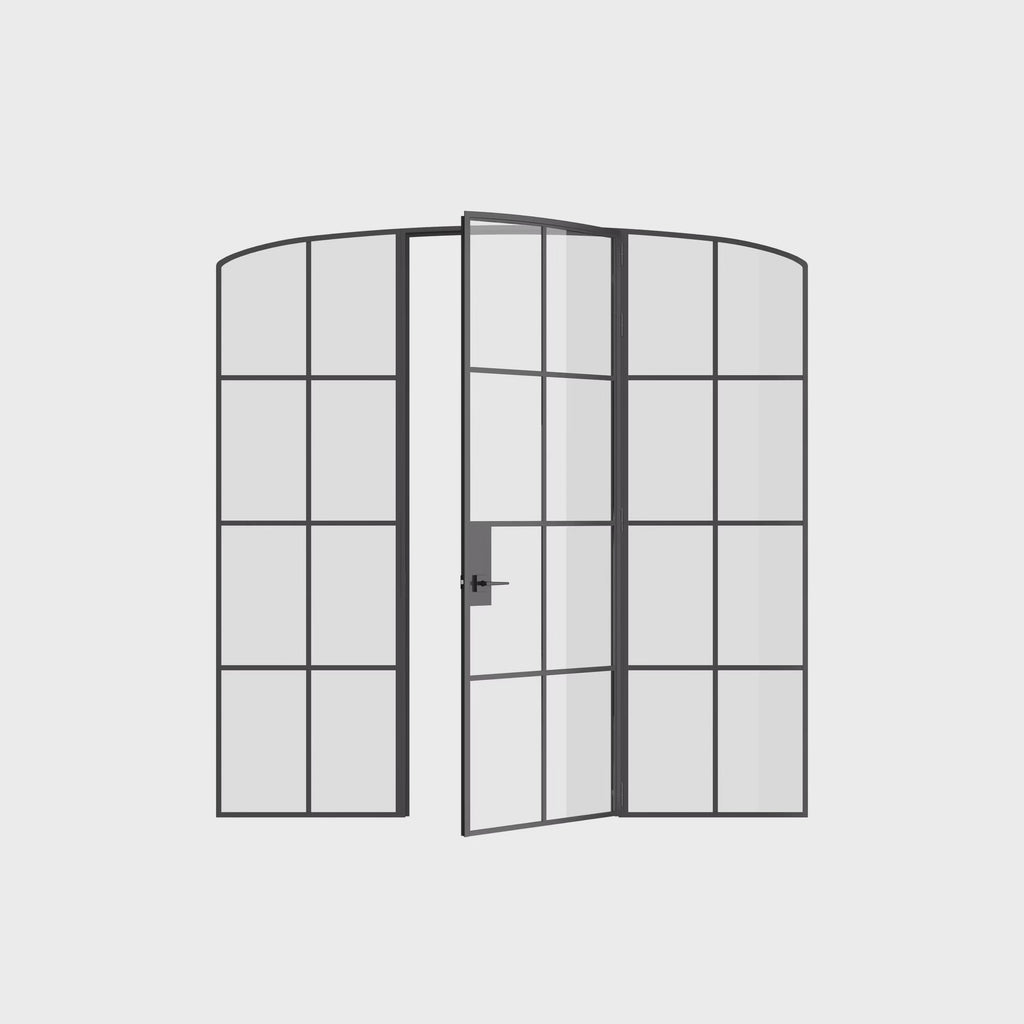 Air 5 single mini arch interior door and side windows, tempered glass grid