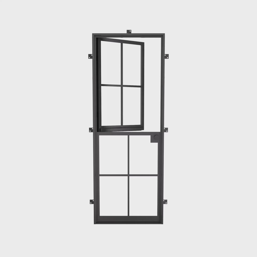 Luxury Dutch single flat exterior steel door with reinforced split design