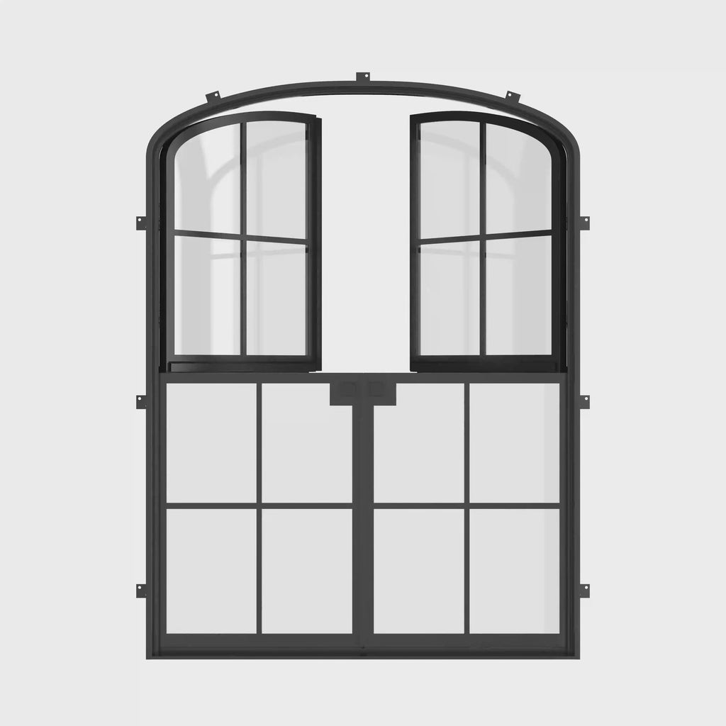 Air 5 Dutch double mini arch modern architectural steel door for exterior entry