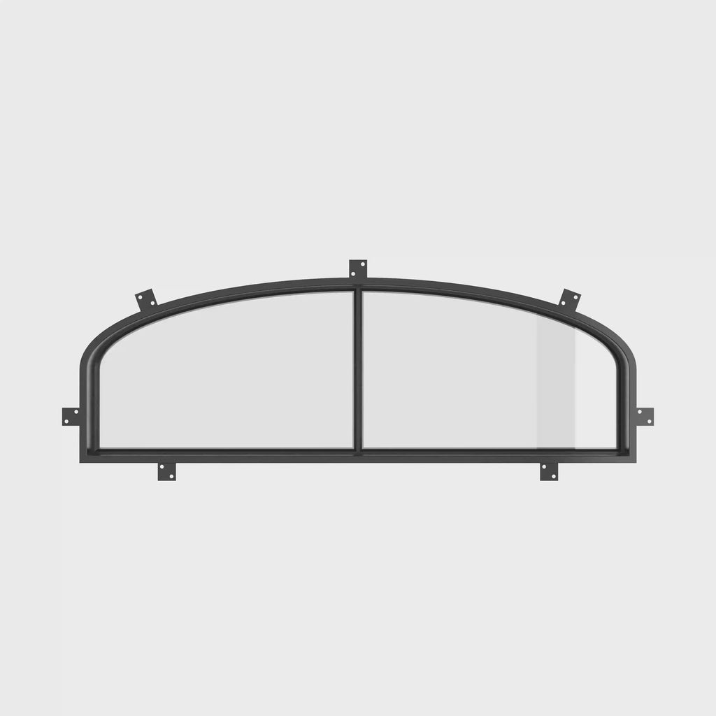 Air 4 custom mini arch steel window for entryway or façade