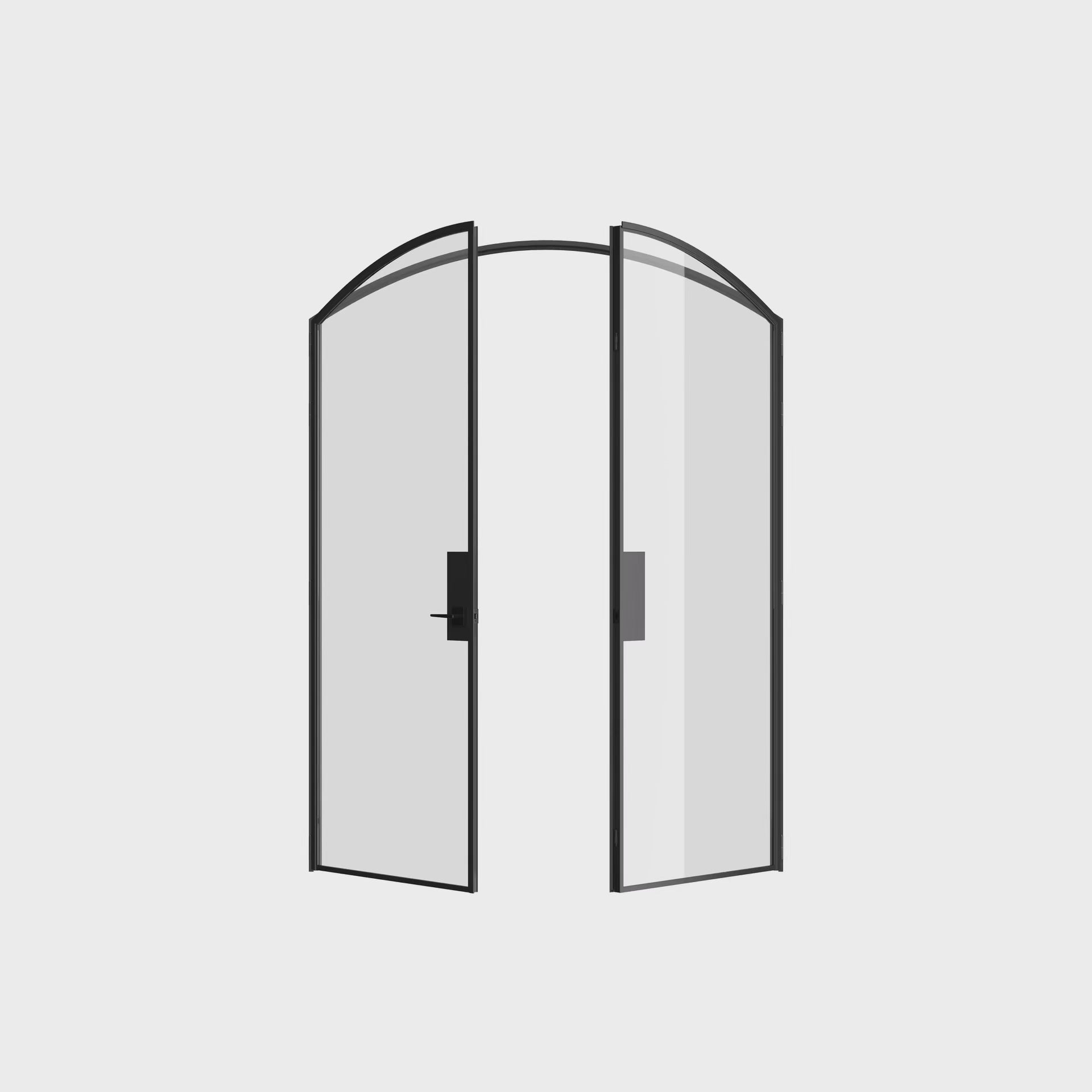 Pre-hung double arch door with slim sightlines and precision build.