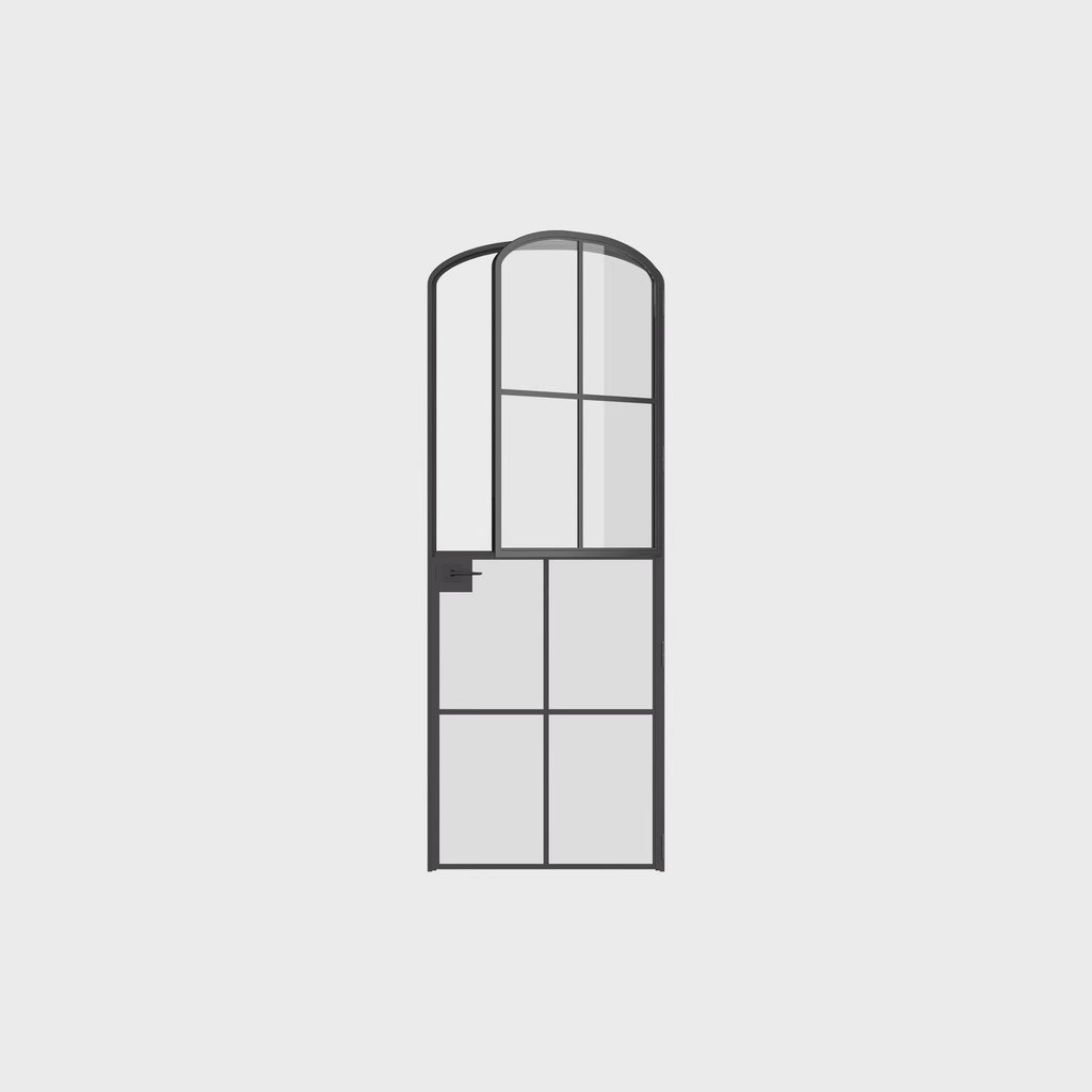 Air 5 Dutch interior steel door with mini arch top, OttoStumm hot-rolled steel frame and narrow sightlines