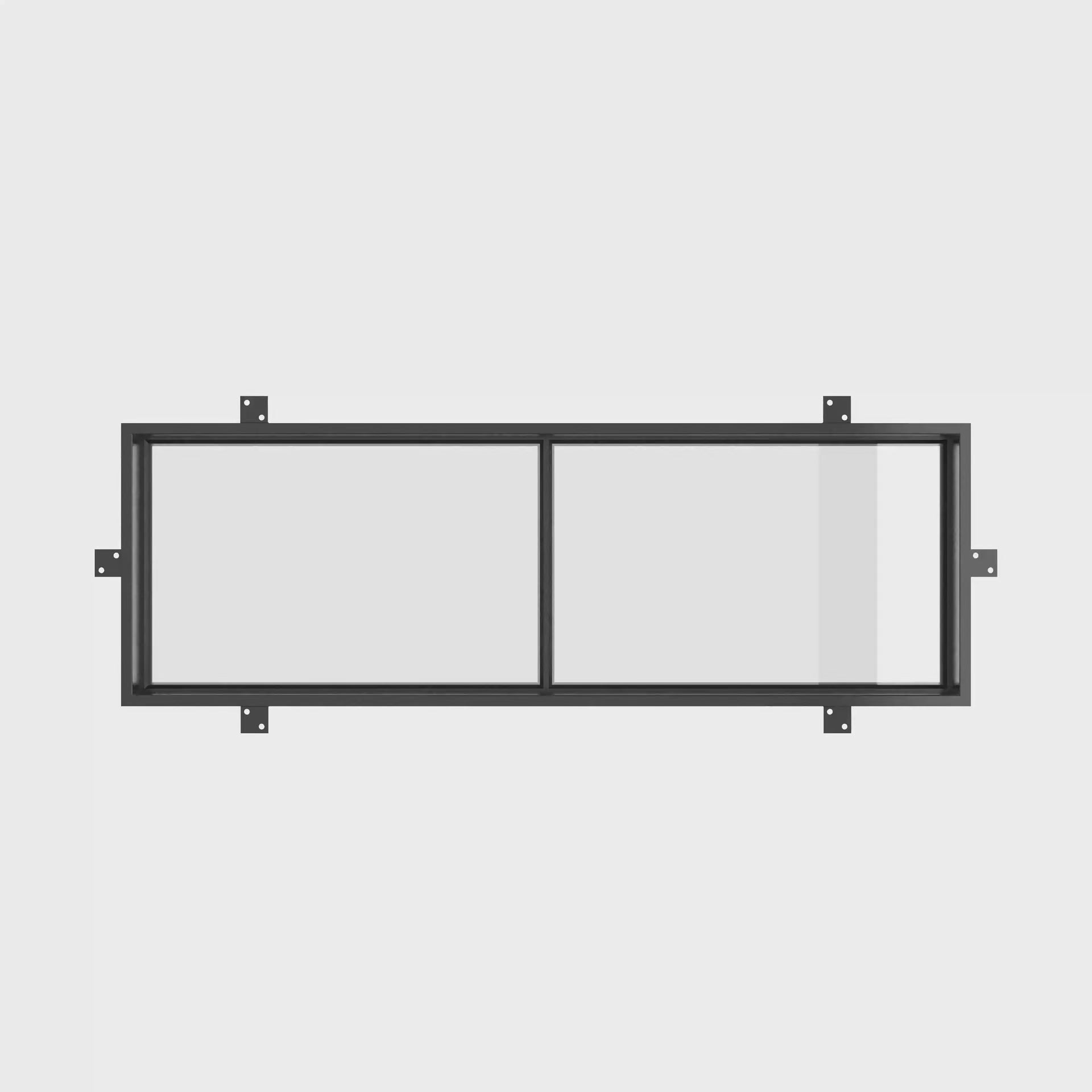 Air 4 flat top architectural window with narrow black frame profile