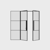 Air 4 modern double doors with left side window and narrow sightlines