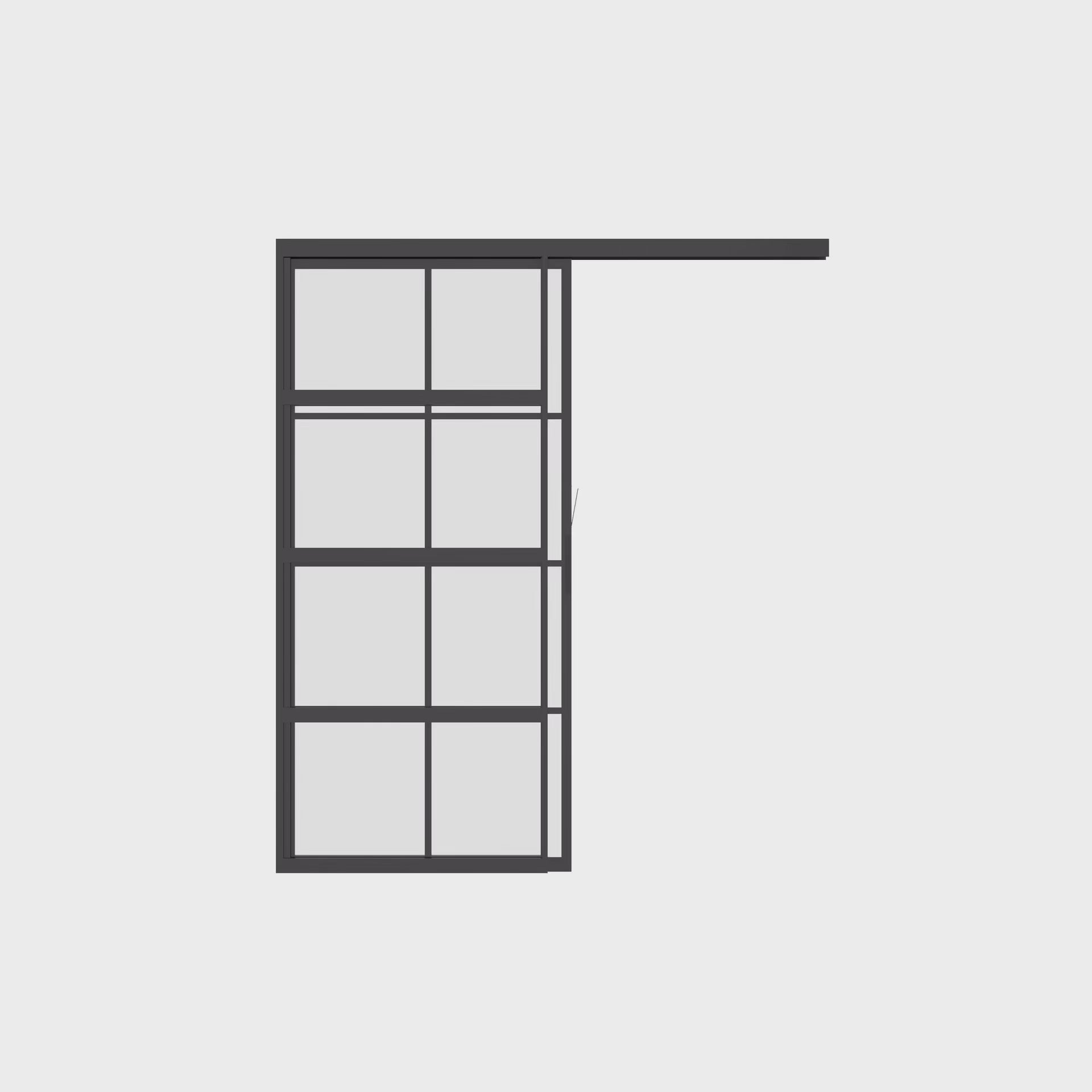 Air 5 interior pocket top track slider single flat, solid steel construction with tempered glass panel and minimalist factory look