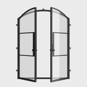 Air 4 arched double architectural steel doors with clean lines
