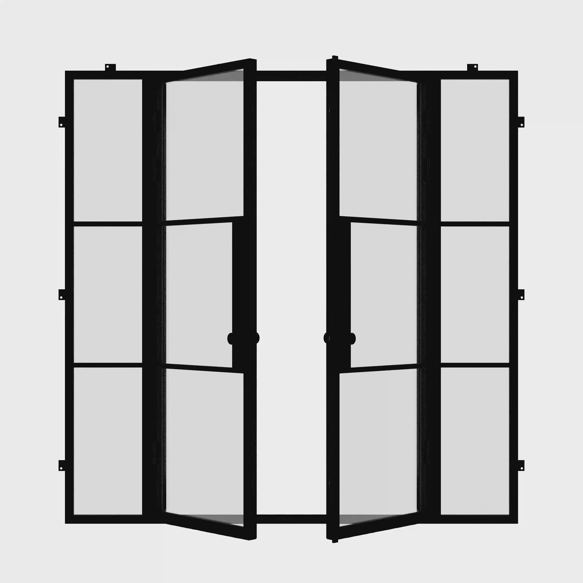 Air 4 double flat entry doors with sidelites and insulated tempered glass