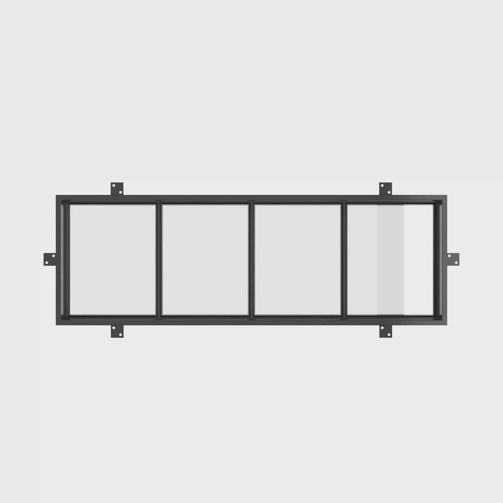 Exterior steel window unit with energy-efficient frame