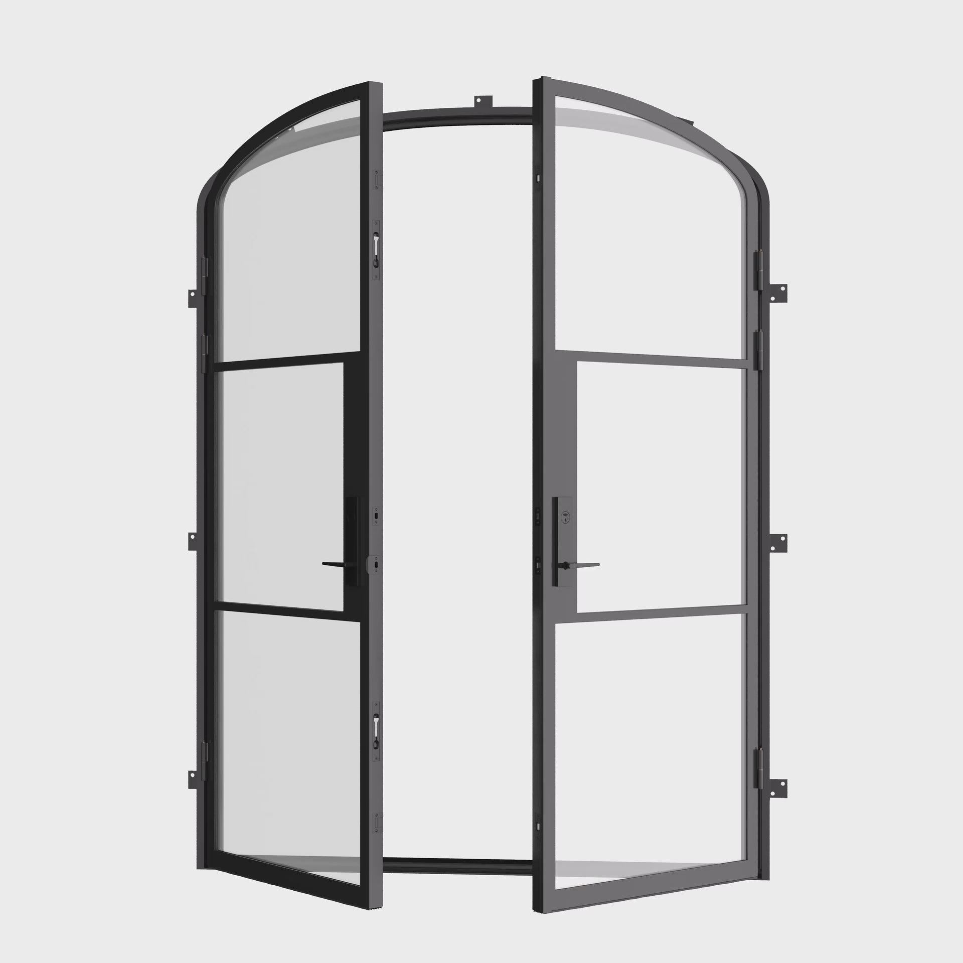 Air 4 mini arch double architectural steel doors with sleek lines