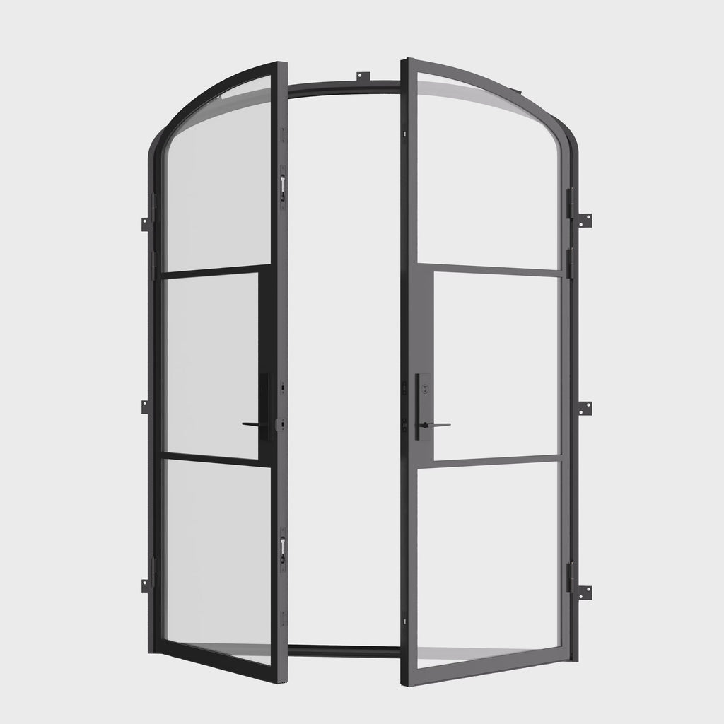 Air 4 mini arch double architectural steel doors with sleek lines
