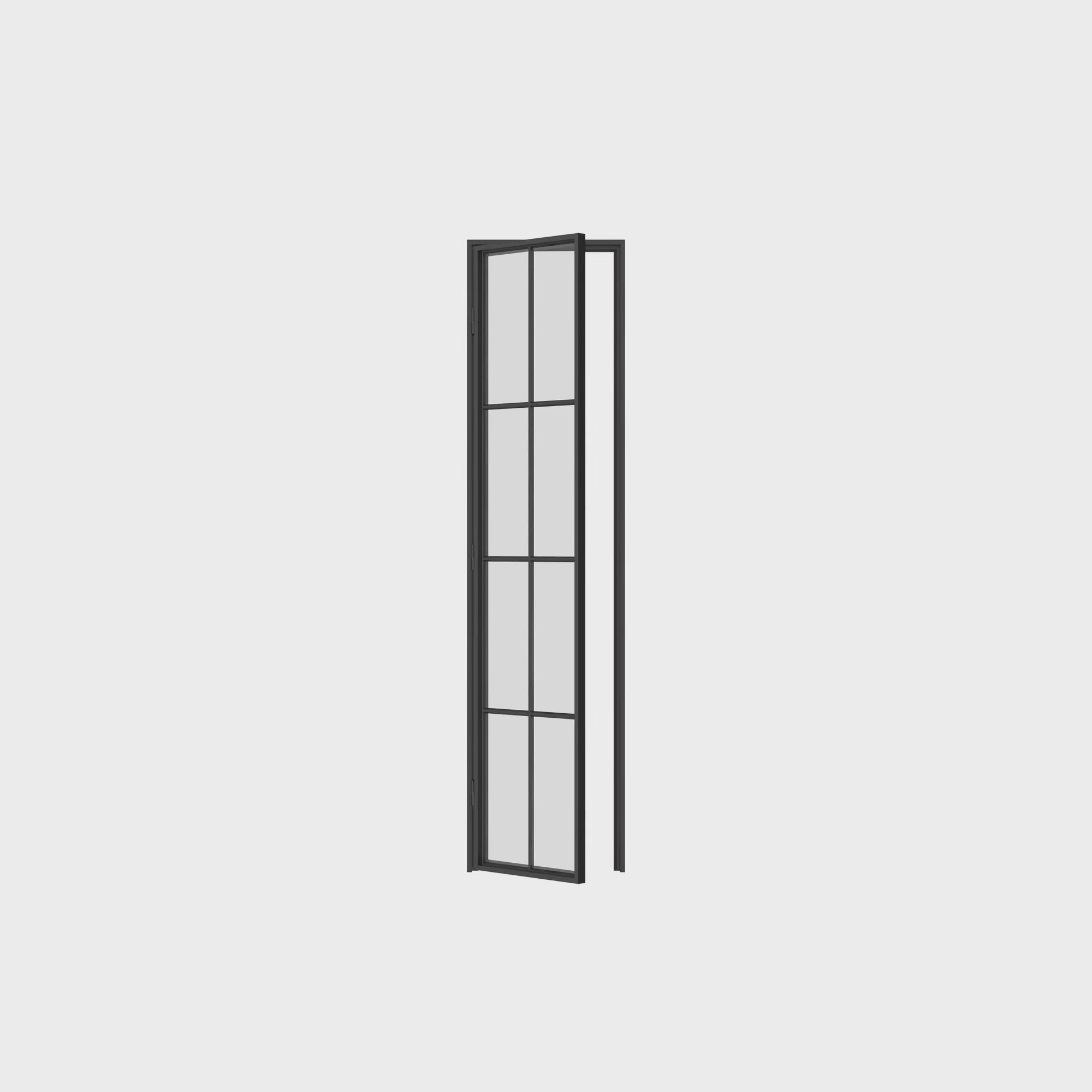 Air 5 pantry single flat steel door installed interior style with tempered glass