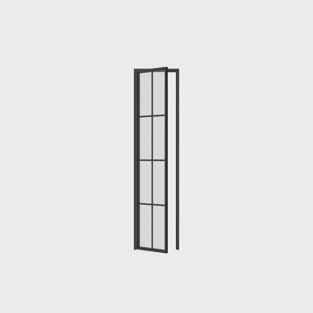 Air 5 pantry single flat steel door installed interior style with tempered glass