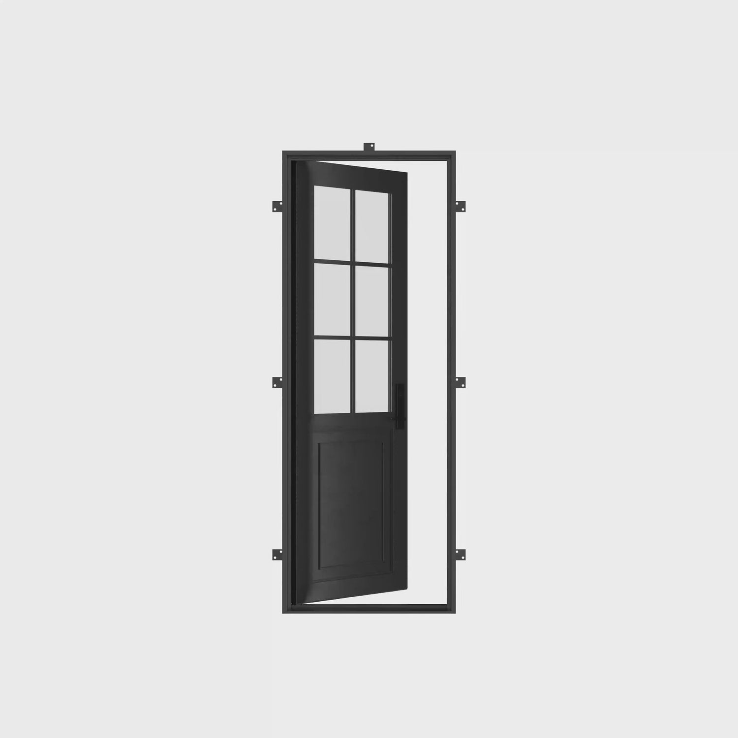 Air Getty - Single Flat - Ribbed Glass by Pinky’s Iron Doors — home doors, view 6
