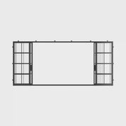 Air 5 exterior center split pocket sliding steel door modern design