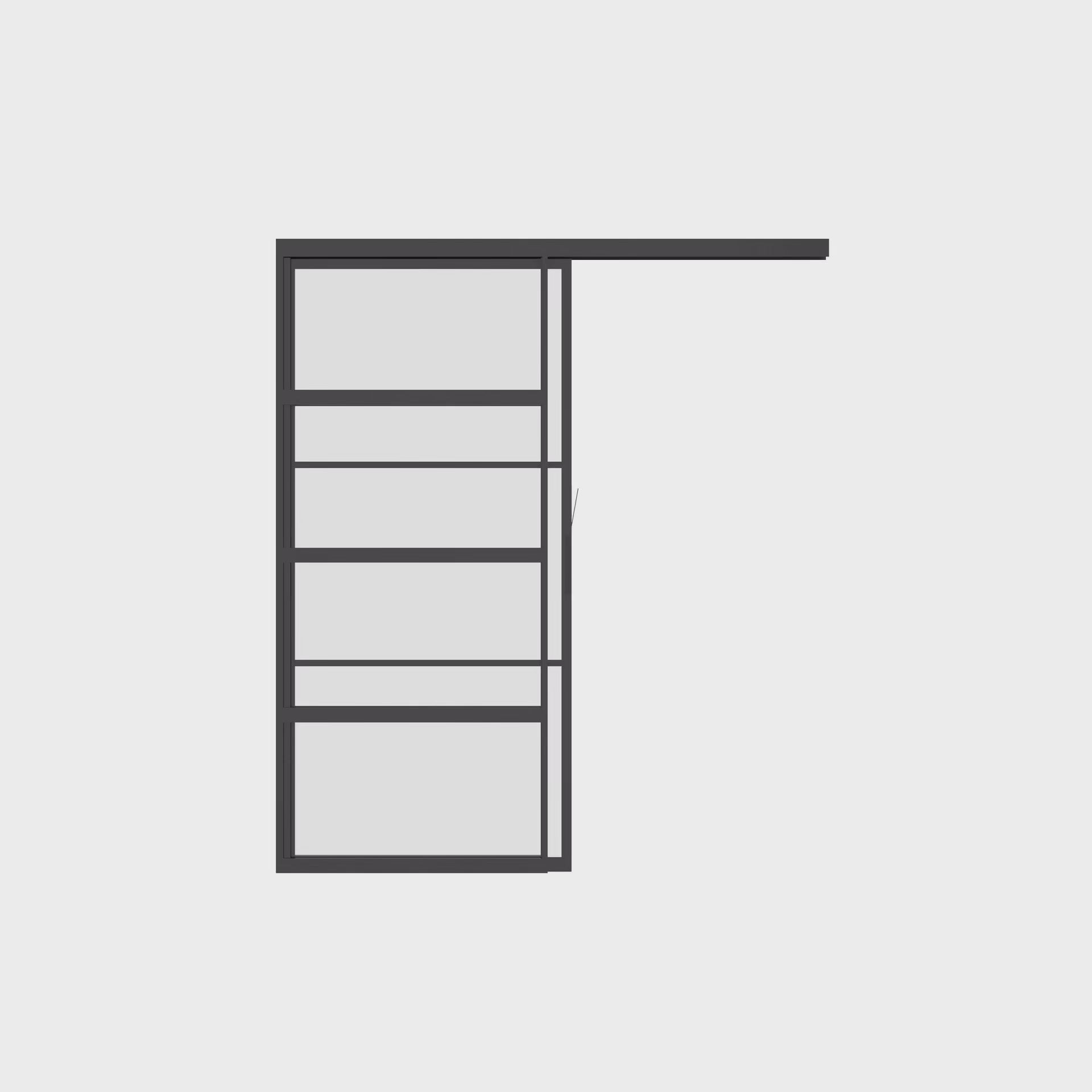 Air 4 glass pocket slider door with slim profile and contemporary design