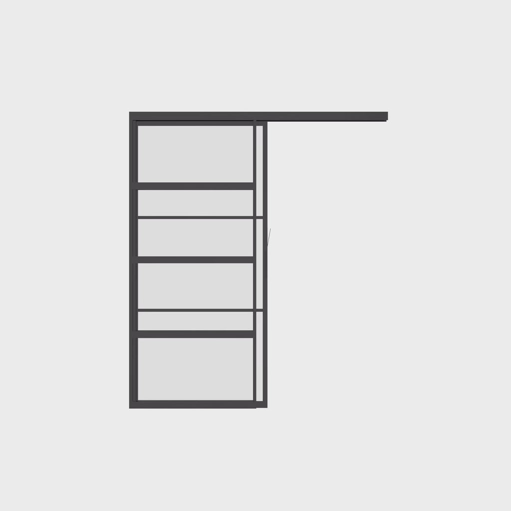 Air 4 glass pocket slider door with slim profile and contemporary design