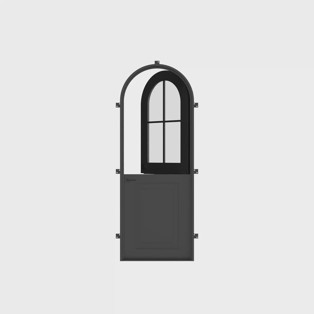 Air Getty Dutch single full arch steel Dutch door with traditional European curved design