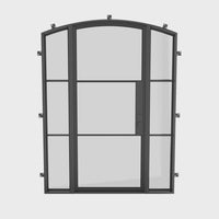 Air 4 with Thermal Break and Side Windows - Single Arch by Pinky’s Iron Doors — home doors, view 6