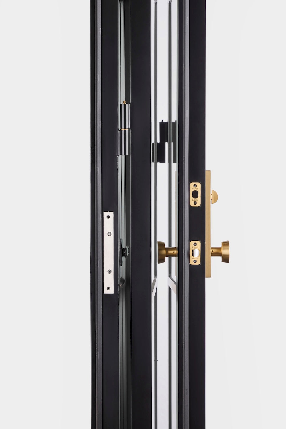 center split bi-fold swing type for black steel accordion door
